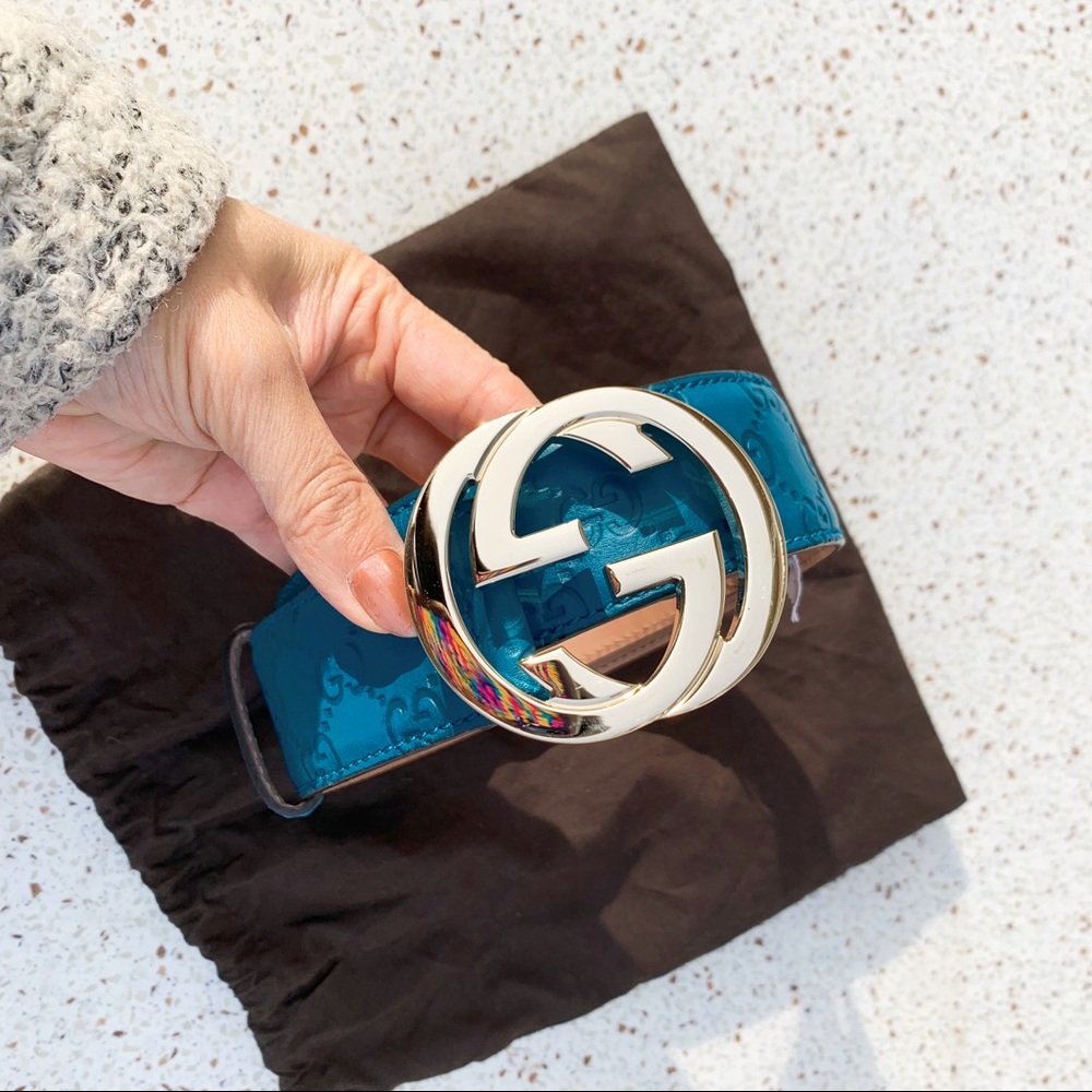 NWT Authentic Gucci GG Buckle Leather Belt